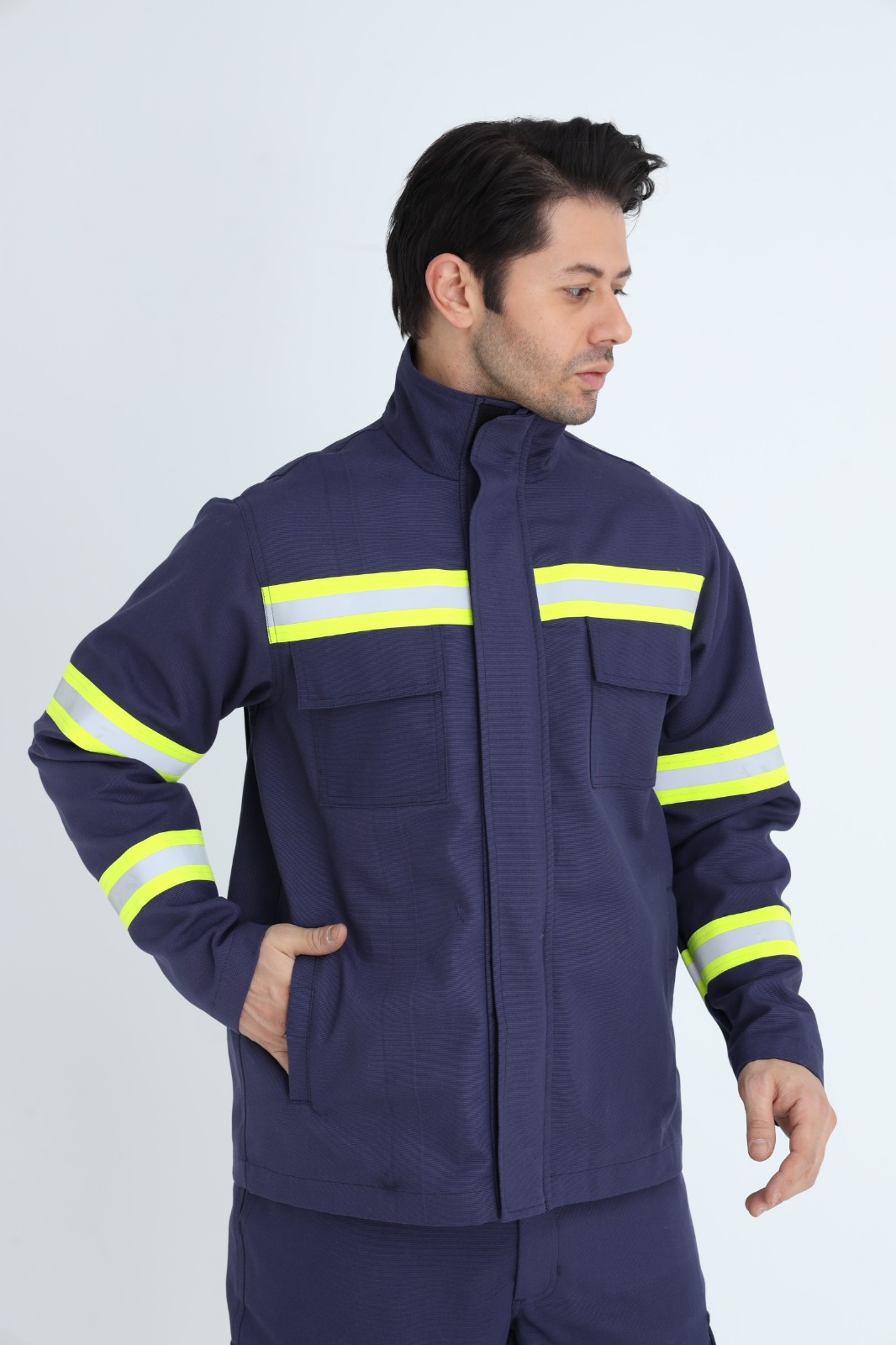 YRN-3003 Kaynak sıçramalarına karşı koruyucu takım ceket & pantolon 