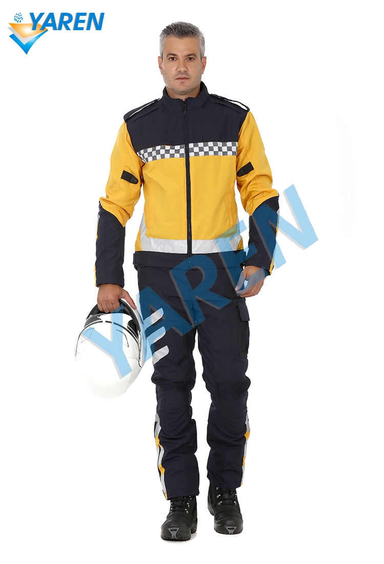 YRN-2294 112 Acil Sağlık Motosiklet Kıyafeti  Mont Pantolon Takım