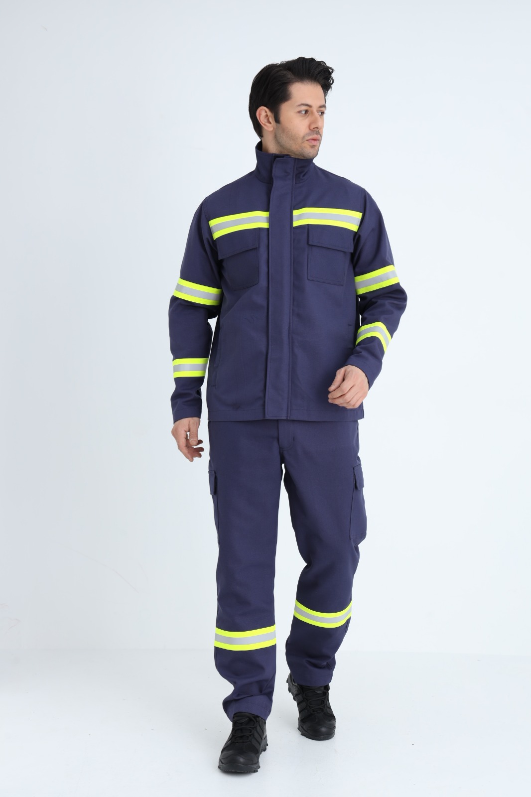 YRN-3003 Kaynak sıçramalarına karşı koruyucu takım ceket & pantolon 