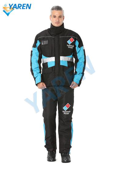 Dominos Pizza Kışlık Motorcu Kıyafetii
