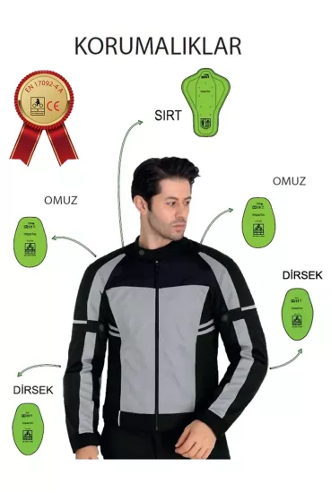 Korumalı Yazlık Motorcu Mont