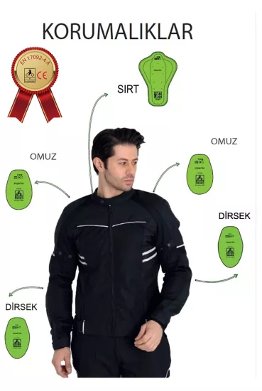 Impactec Korumalı Yazlık Motorcu Mont